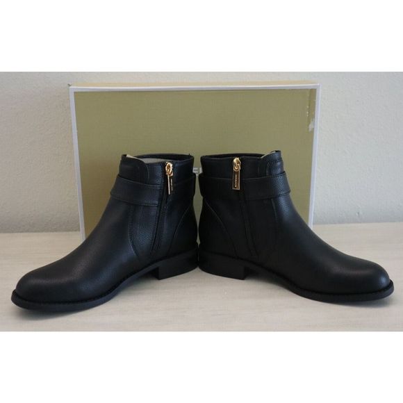 MICHAEL Michael Kors Women's 5M Black Faux Leather Jilly Flat Bootie $112 - Picture 8 of 10